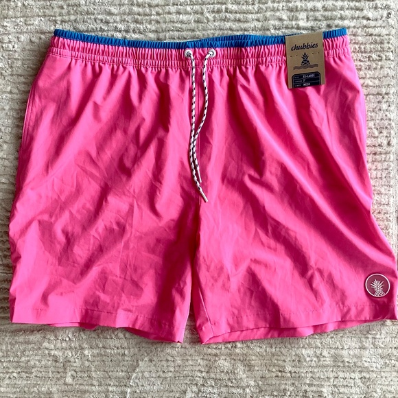 Chubbies The Avalons 7" Inseam Classic Men’s Swim Trunks in Hot Pink‎ Sz XXL New - Picture 2 of 14